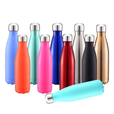 Thermal Cup Vacuum Flask Heat Water Bottle Portable Stainless Steel Sports Kettle, Capacity:500ml(Turquoise Blue) by bashfashion