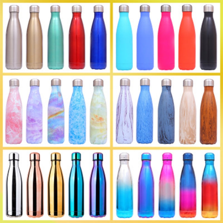 Thermal Cup Vacuum Flask Heat Water Bottle Portable Stainless Steel Sports Kettle, Capacity:500ml(Blue Purple Gold) by bashfashion