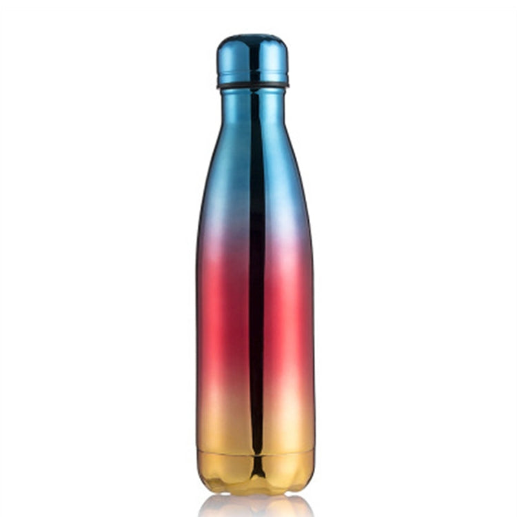 Thermal Cup Vacuum Flask Heat Water Bottle Portable Stainless Steel Sports Kettle, Capacity:500ml(Blue Red Gold) by bashfashion