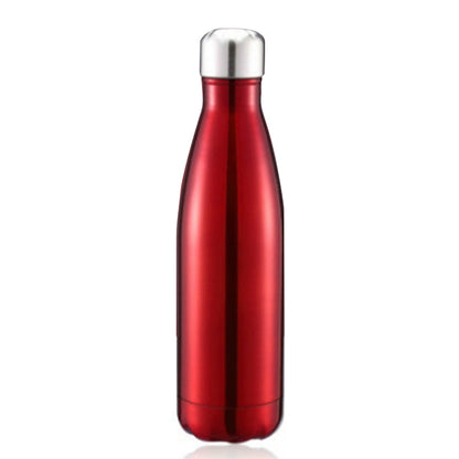 Thermal Cup Vacuum Flask Heat Water Bottle Portable Stainless Steel Sports Kettle, Capacity:500ml(Red) by bashfashion