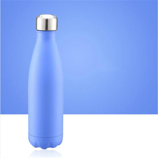 Thermal Cup Vacuum Flask Heat Water Bottle Portable Stainless Steel Sports Kettle, Capacity:500ml(Moroccan Blue) by bashfashion