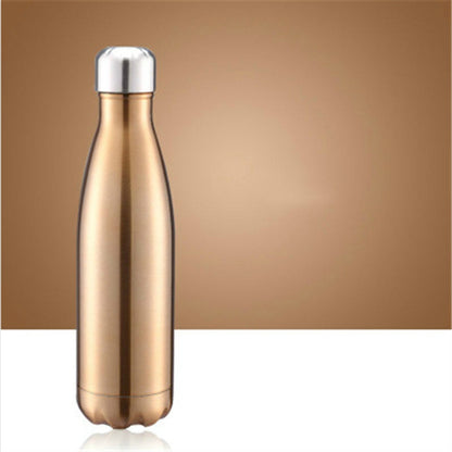 Thermal Cup Vacuum Flask Heat Water Bottle Portable Stainless Steel Sports Kettle, Capacity:500ml(Champagne) by bashfashion