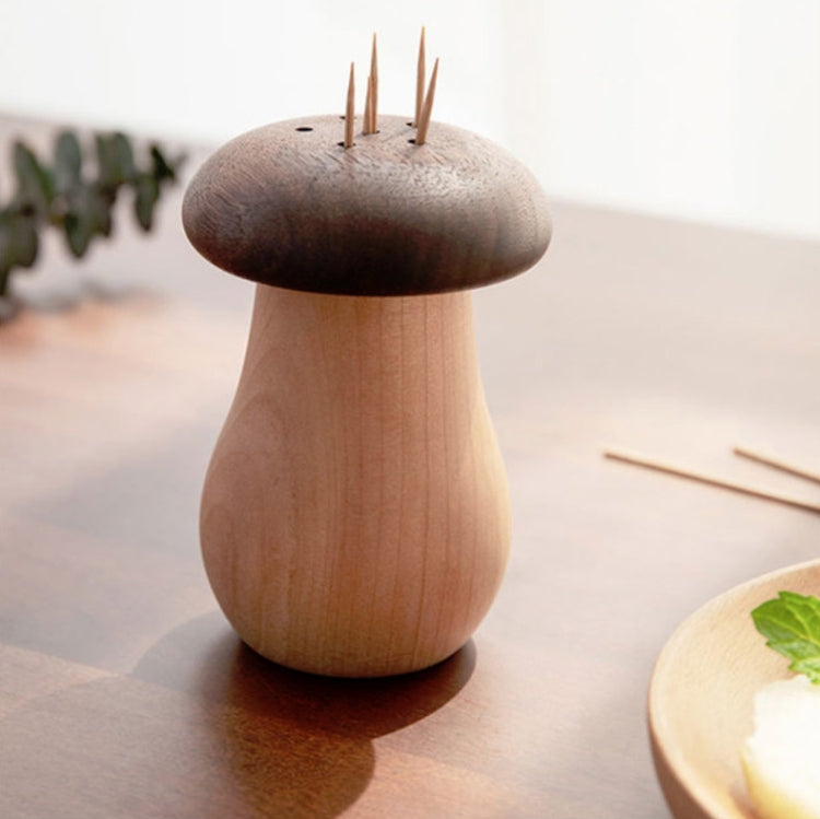 Kitchen Hotel Mushroom Shaped Wood Toothpick Box by bashfashion