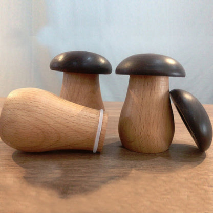 Kitchen Hotel Mushroom Shaped Wood Toothpick Box by bashfashion