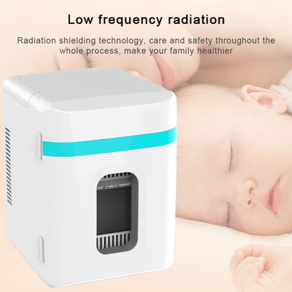 10L Mini Refrigerator Car Home Dual-use Small Dormitory Refrigerator, CN Plug(White Blue) by bashfashion