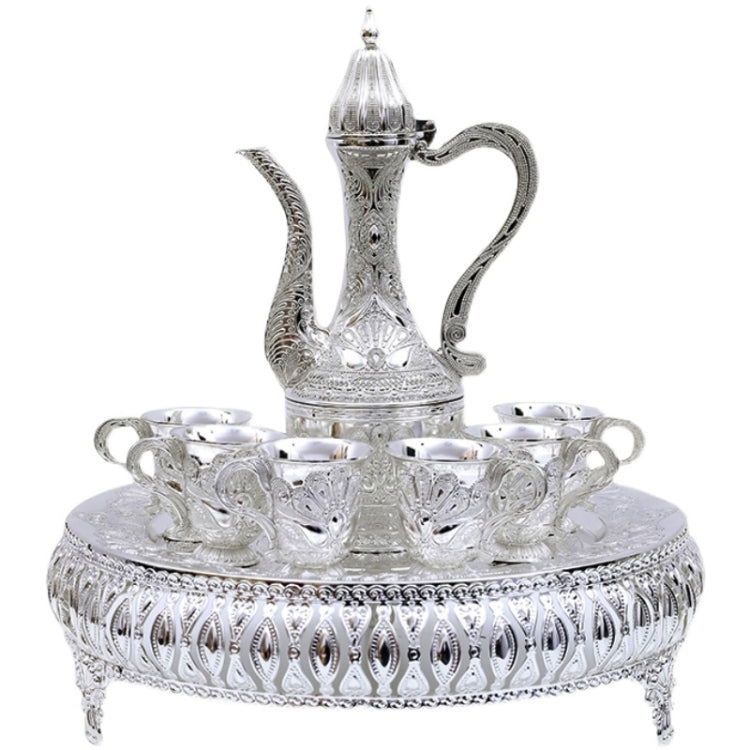 Wine Glass Set Creative Home European-style Wine Set Metal Hip Flask Wine Separator(Silver) by bashfashion