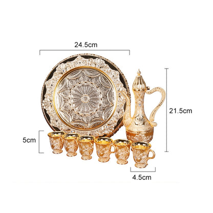 Wine Glass Set Creative Home European-style Wine Set Metal Hip Flask Wine Separator(Silver) by bashfashion