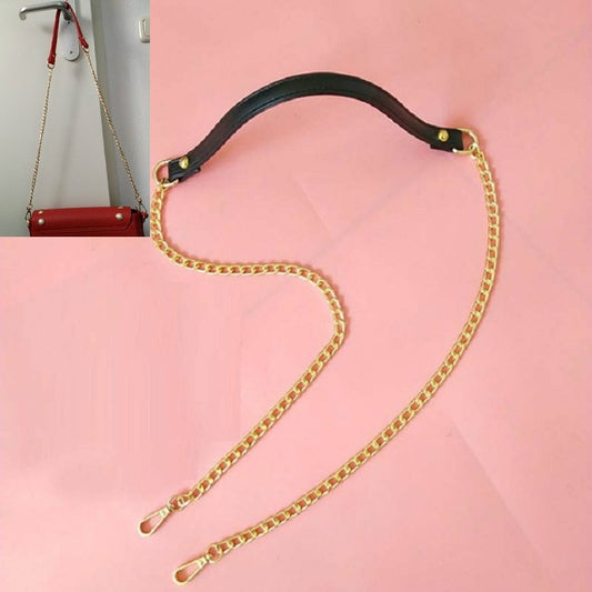 Women Bag PU Leather Chain Long Shoulder Strap Bag Accessories(Black) by bashfashion