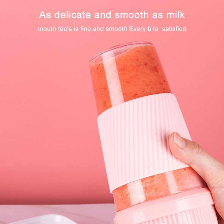 Portable USB Rechargeable Mini Household Electric Fruit Juicer(Pink) by bashfashion