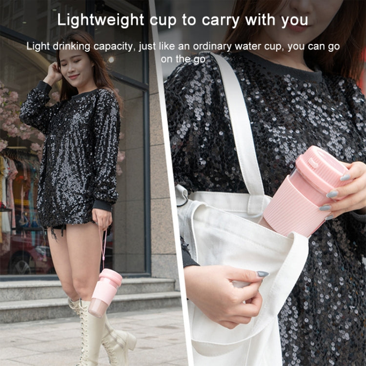 Portable USB Rechargeable Mini Household Electric Fruit Juicer(Pink) by bashfashion