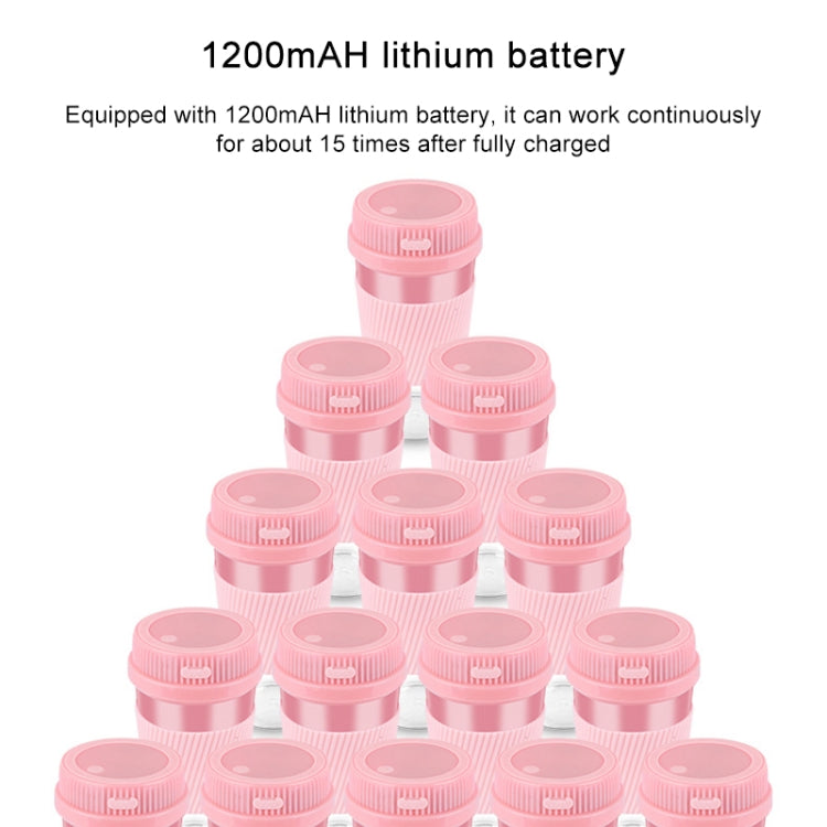 Portable USB Rechargeable Mini Household Electric Fruit Juicer(Pink) by bashfashion
