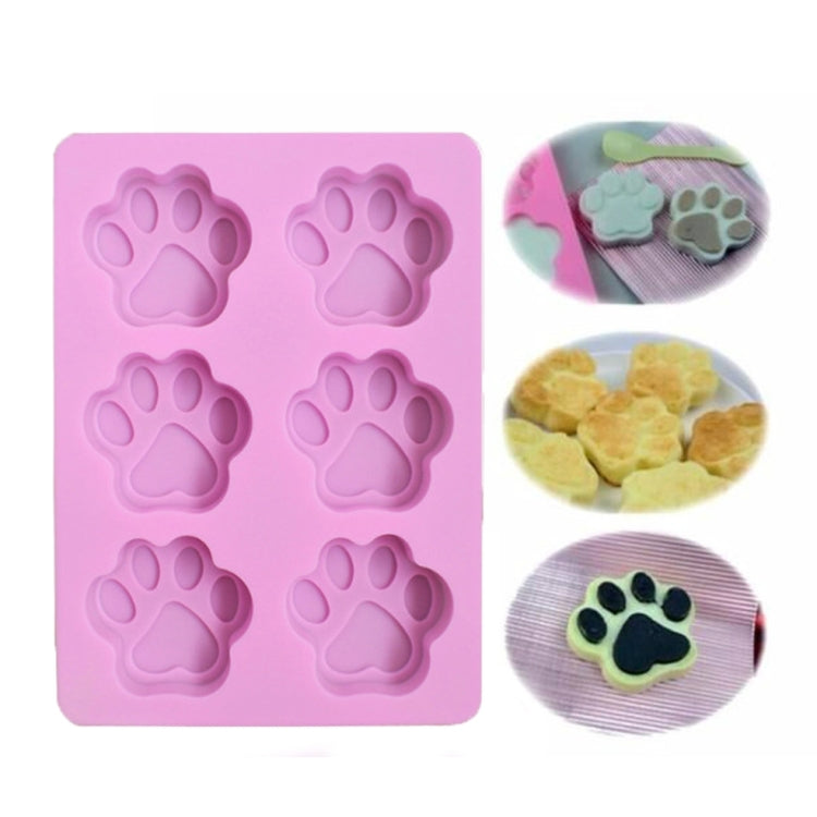 3 PCS Paw Soap Ice Cream Chocolate Cake Silicone Mold(Pink) by bashfashion