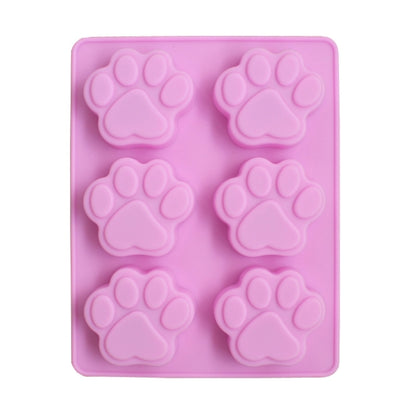 3 PCS Paw Soap Ice Cream Chocolate Cake Silicone Mold(Pink) by bashfashion
