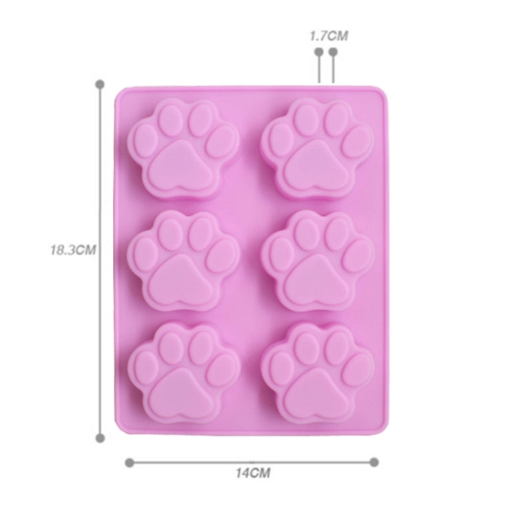 3 PCS Paw Soap Ice Cream Chocolate Cake Silicone Mold(Pink) by bashfashion