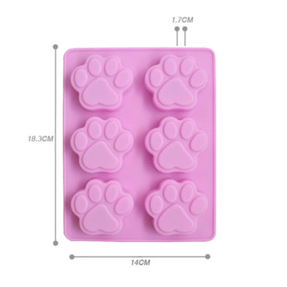 3 PCS Paw Soap Ice Cream Chocolate Cake Silicone Mold(Pink) by bashfashion