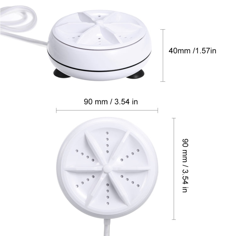 2 in 1 Portable Mini Washing Machine Ultrasonic Turbine Clothes Mini Washer with USB Cable Convenient for Travel by bashfashion