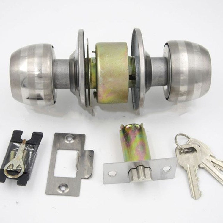 Ball Lock Indoor Bedroom Door Ball Lock Stainless Steel Bathroom Door Lock, Size:Center Distance 60mm by bashfashion