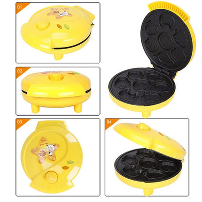 Household Cake Machine Mini Children Bread Machine Double-sided Heating Baking Machine UK Plug(Yellow) by bashfashion