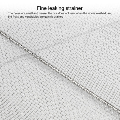 Stainless Steel Foldingf Filter Kitchen Tools Drainage Household Retractable Vegetable Fruit Basket, Size:24x34x11cm by bashfashion