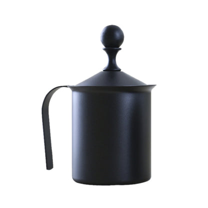 Pump Creamer Stainless Steel Double Mesh Manual Coffee Milk Foam Frothing Pitcher Froth Pump Foamer Cup, Capacity:800cc by bashfashion