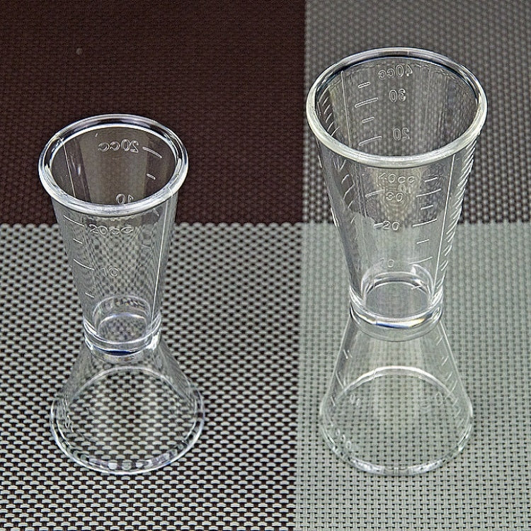 2 PCS PC Small Measuring Cup Device Double-headed Graduated Milk Tea Scale Cup Measuring Tool, Specification:Large by bashfashion