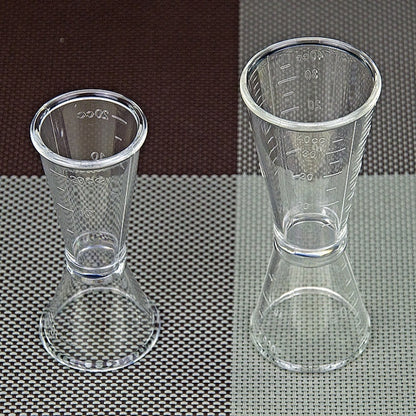 2 PCS PC Small Measuring Cup Device Double-headed Graduated Milk Tea Scale Cup Measuring Tool, Specification:Large by bashfashion