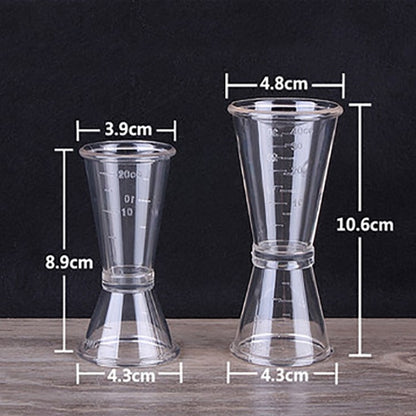 2 PCS PC Small Measuring Cup Device Double-headed Graduated Milk Tea Scale Cup Measuring Tool, Specification:Large by bashfashion
