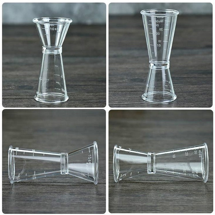 2 PCS PC Small Measuring Cup Device Double-headed Graduated Milk Tea Scale Cup Measuring Tool, Specification:Large by bashfashion