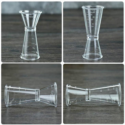 2 PCS PC Small Measuring Cup Device Double-headed Graduated Milk Tea Scale Cup Measuring Tool, Specification:Large by bashfashion