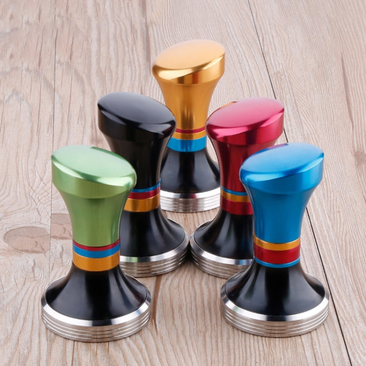 58mm CoffeeTamper Stainless Steel Coffee Powder Hammer Flat Base Powder Press(Blue) by bashfashion