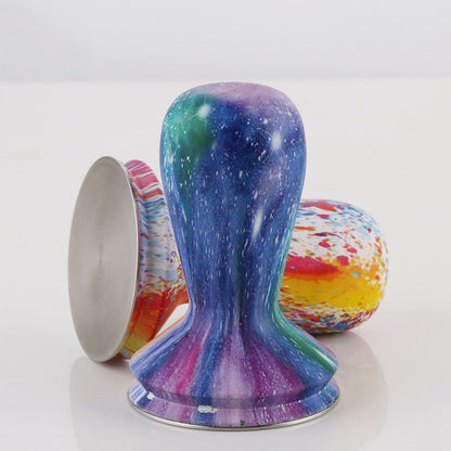 58mm Coffee Tamper Coloured Silicone Frosted Handle Coffee Hammer 304 Stainless Steel Powder Press Coffee Accessories Starry Sky by bashfashion