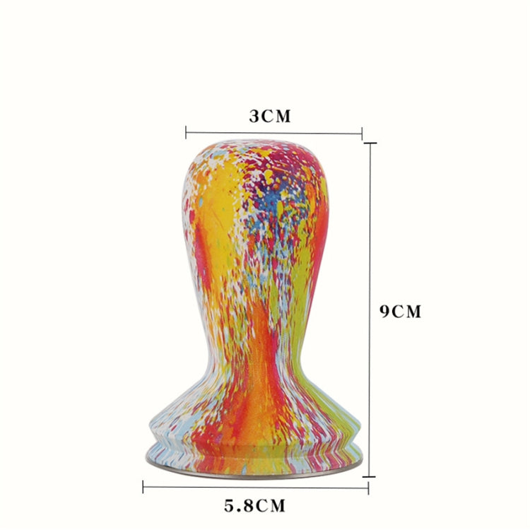 58mm Coffee Tamper Coloured Silicone Frosted Handle Coffee Hammer 304 Stainless Steel Powder Press Coffee Accessories Starry Sky by bashfashion