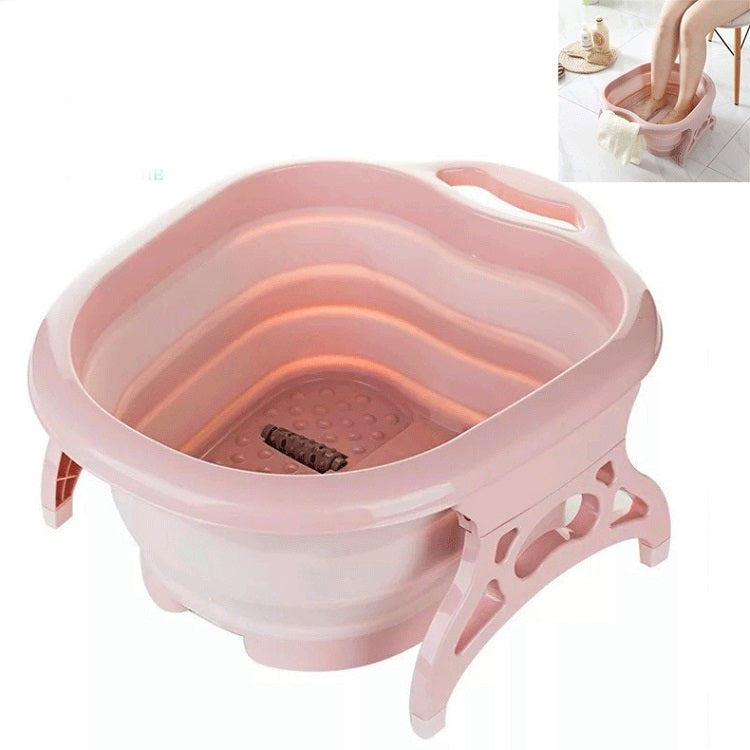 Household Foldable Foot Massage Foot Bath(Pink) by bashfashion
