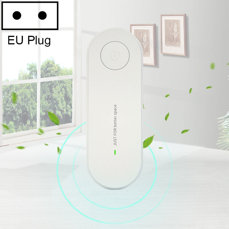 Mini Anion Air Purifier Smoke PM2.5 Remove Toilet Kitchen Air Purifier, Plug Type:EU Plug(White) by bashfashion