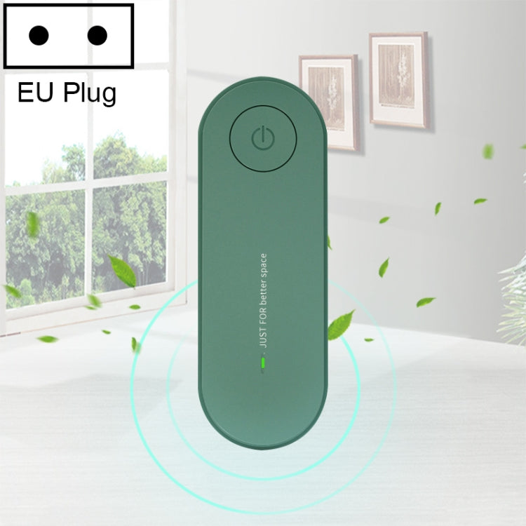 Mini Anion Air Purifier Smoke PM2.5 Remove Toilet Kitchen Air Purifier, Plug Type:EU Plug(Green) by bashfashion