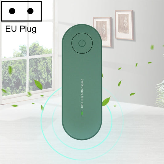 Mini Anion Air Purifier Smoke PM2.5 Remove Toilet Kitchen Air Purifier, Plug Type:EU Plug(Green) by bashfashion