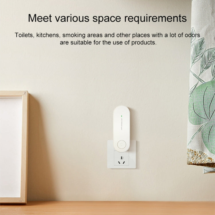 Mini Anion Air Purifier Smoke PM2.5 Remove Toilet Kitchen Air Purifier, Plug Type:EU Plug(Green) by bashfashion