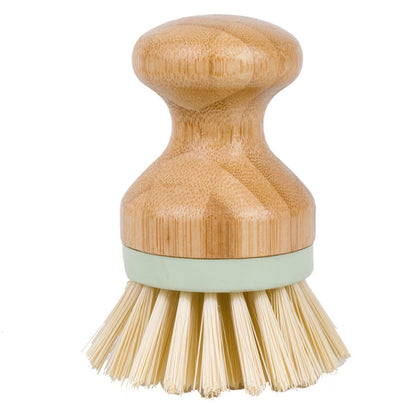 Multifunctional Tool Kitchen Cleaning Brush Wooden Handle Dish Scrubber Pot Pan Dishwasher, Material:Solid wood by bashfashion