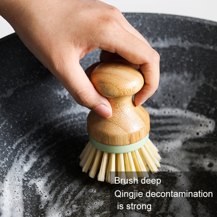 Multifunctional Tool Kitchen Cleaning Brush Wooden Handle Dish Scrubber Pot Pan Dishwasher, Material:Solid wood by bashfashion