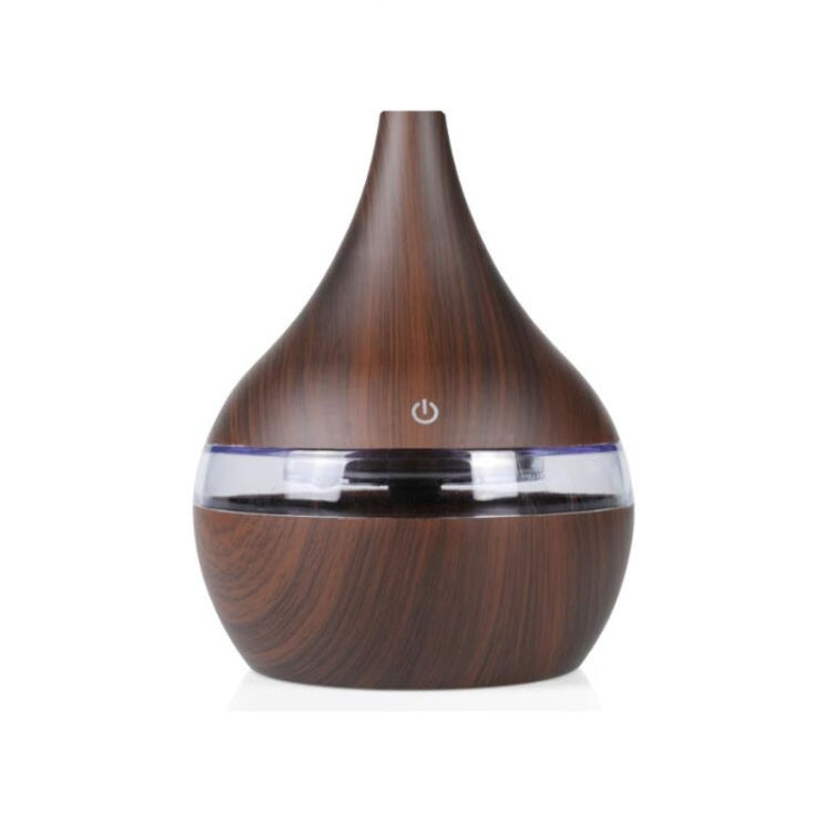 300ml USB Electric Aroma Air Diffuser Wood Ultrasonic Air Humidifier Essential Oil Aromatherapy Cool Mist Maker(Flat Mouth Deep Wood Grain) by bashfashion