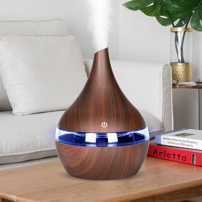 300ml USB Electric Aroma Air Diffuser Wood Ultrasonic Air Humidifier Essential Oil Aromatherapy Cool Mist Maker(White) by bashfashion