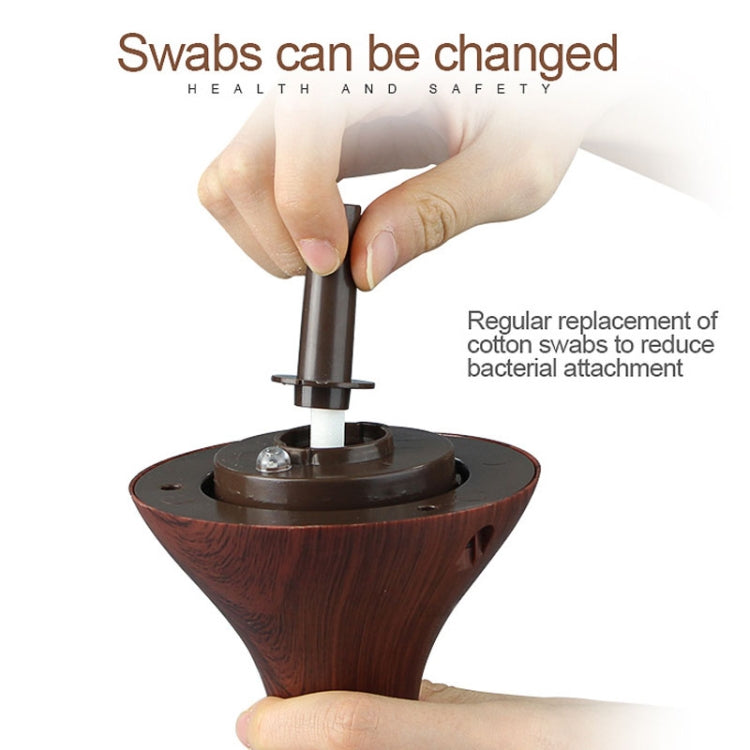 300ml USB Electric Aroma Air Diffuser Wood Ultrasonic Air Humidifier Essential Oil Aromatherapy Cool Mist Maker(Oblique Deep Wood Grain) by bashfashion