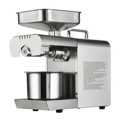 Seed Oil Press Extrator Stainless Steel Commercial Home Automatic Peanut Coconut Sesame Oil Press Machine 40x36.5x16cm, CN Plug by bashfashion