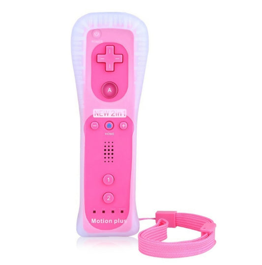 2 In 1 Right Handle With Built-In Accelerator For Nintendo Wii / WiiU Host( Pink) by bashfashion