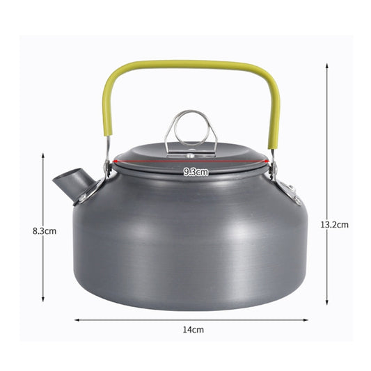 0.8L Portable Outdoor Mountaineering Picnic Aluminum Teapot Kettle Coffee Pot, Capacity: 0.8L by bashfashion