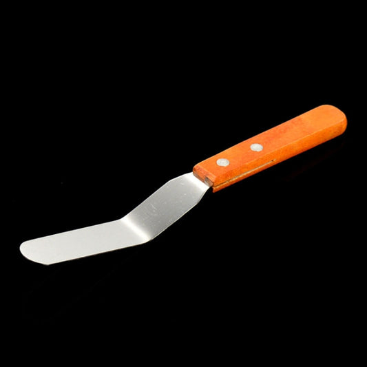 15cm Stainless Steel Cream Spatula Cake Silk Flower Scraper Baking Tool, Specification: 4 inch by bashfashion