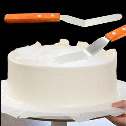 15cm Stainless Steel Cream Spatula Cake Silk Flower Scraper Baking Tool, Specification: 4 inch by bashfashion