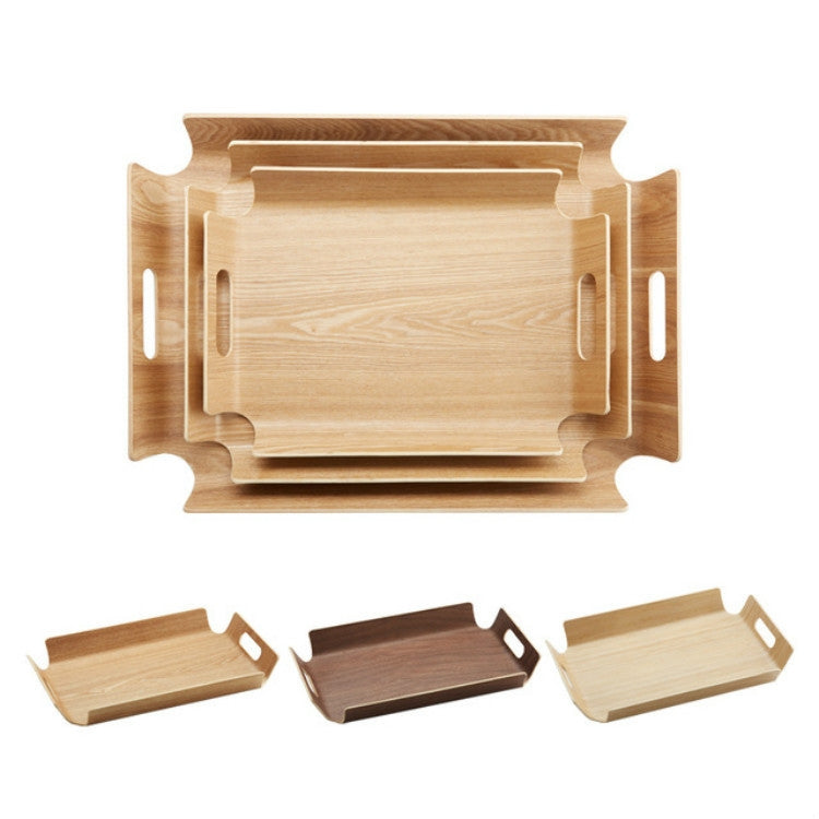 Wooden Dinner Plate Serving Plate Pastry Tray, Specification:880 Ash S by bashfashion