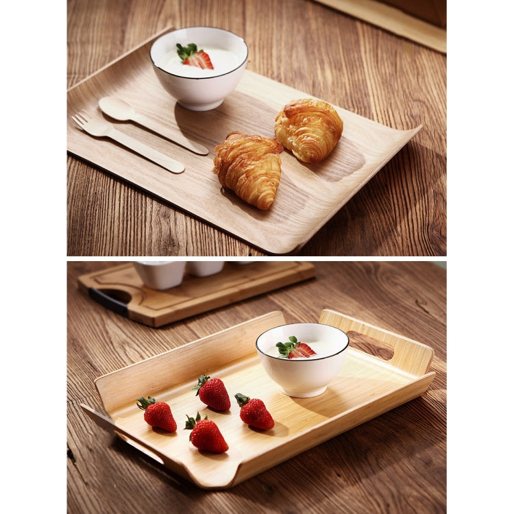 Wooden Dinner Plate Serving Plate Pastry Tray, Specification:880 Ash S by bashfashion