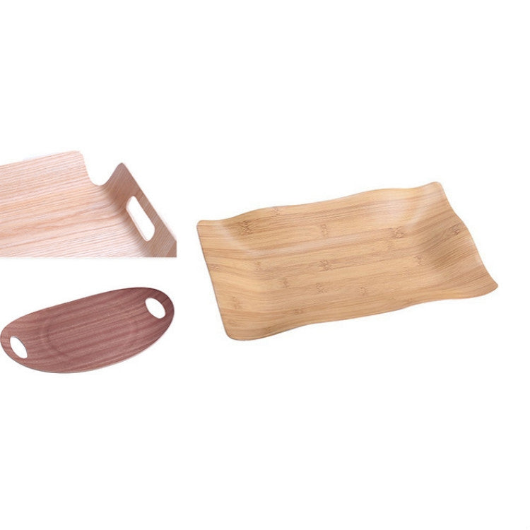 Wooden Dinner Plate Serving Plate Pastry Tray, Specification:880 Ash S by bashfashion